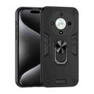 For Honor X9b Shockproof Metal Ring Holder Phone Case(Black) - 1