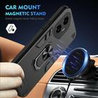 For Honor 300 Shockproof Metal Ring Holder Phone Case(Black) - 2