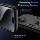 For Honor 300 Shockproof Metal Ring Holder Phone Case(Black) - 3