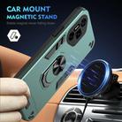 For Honor 300 Pro Shockproof Metal Ring Holder Phone Case(Green) - 2