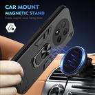 For Honor X9c Shockproof Metal Ring Holder Phone Case(Black) - 2