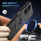 For Honor 400 Global 156.5mm Shockproof Metal Ring Holder Phone Case(Black) - 2