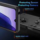 For Honor 400 Global 156.5mm Shockproof Metal Ring Holder Phone Case(Black) - 3