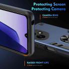 For Honor 400 Global 156.5mm Shockproof Metal Ring Holder Phone Case(Blue) - 3