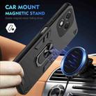 For Honor 400 Lite Global Shockproof Metal Ring Holder Phone Case(Black) - 2