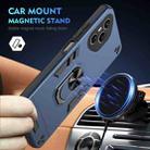 For Honor 400 Pro Global 160.8mm Shockproof Metal Ring Holder Phone Case(Blue) - 2