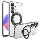 For Samsung Galaxy A53 Electroplating MagSafe 360 Degree Rotation Holder Shockproof Phone Case(Black) - 1