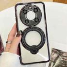 For Huawei Mate 40 Pro Electroplating MagSafe 360 Degree Rotation Holder Shockproof Phone Case(Black) - 1