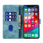 For iPhone XR Pen Heart Cat Embossed Leather Phone Case(Blue) - 5