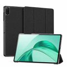 For Honor Pad X8a DUX DUCIS Domo Series Cloth Texture Magnetic Leather Tablet Case(Black) - 2