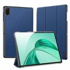 For Honor Pad X8a DUX DUCIS Domo Series Cloth Texture Magnetic Leather Tablet Case(Blue) - 1