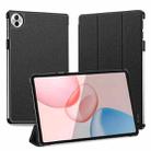 For Honor Pad 10 DUX DUCIS Domo Series Cloth Texture Magnetic Leather Tablet Case(Black) - 1