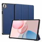 For Honor Pad 10 DUX DUCIS Domo Series Cloth Texture Magnetic Leather Tablet Case(Blue) - 2