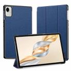 For Honor Pad X9a / X9 DUX DUCIS Domo Series Cloth Texture Magnetic Leather Tablet Case(Blue) - 1