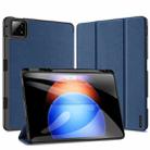 For Xiaomi Pad 6S Pro 12.4 DUX DUCIS Domo Series Cloth Texture Magnetic Leather Tablet Case(Blue) - 1