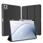 For Xiaomi Pad 7 Ultra DUX DUCIS Domo Series Cloth Texture Magnetic Leather Tablet Case(Black) - 1