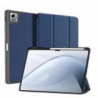For Xiaomi Pad 7 Ultra DUX DUCIS Domo Series Cloth Texture Magnetic Leather Tablet Case(Blue) - 2