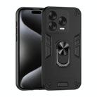 For ZTE Blade V70 Vita Shockproof Metal Ring Holder Phone Case(Black) - 1