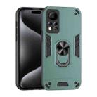 For Infinix Hot 11s NFC Shockproof Metal Ring Holder Phone Case(Green) - 1