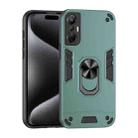For Infinix Hot 20s Shockproof Metal Ring Holder Phone Case(Green) - 1