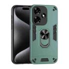 For Infinix Hot 30 Shockproof Metal Ring Holder Phone Case(Green) - 1