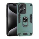 For Infinix Hot 30 Play Shockproof Metal Ring Holder Phone Case(Green) - 1