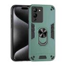 For Infinix Note 12 G96 Shockproof Metal Ring Holder Phone Case(Green) - 1