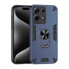 For Infinix Note 30 Shockproof Metal Ring Holder Phone Case(Blue) - 1