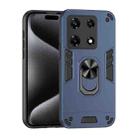 For Infinix Note 30 Pro Shockproof Metal Ring Holder Phone Case(Blue) - 1
