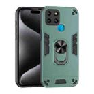 For Infinix Smart 6 Shockproof Metal Ring Holder Phone Case(Green) - 1