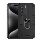 For Infinix Zero 5G 2023 Shockproof Metal Ring Holder Phone Case(Black) - 1