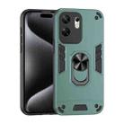 For Infinix Zero 30 4G Shockproof Metal Ring Holder Phone Case(Green) - 1