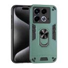 For Infinix Note 40 Shockproof Metal Ring Holder Phone Case(Green) - 1