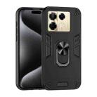 For Infinix Note 40 Pro 4G Shockproof Metal Ring Holder Phone Case(Black) - 1