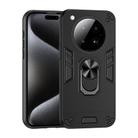 For Infinix Zero 40 4G Shockproof Metal Ring Holder Phone Case(Black) - 1