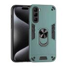 For Infinix Hot 50 Pro 4G Shockproof Metal Ring Holder Phone Case(Green) - 1