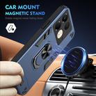 For Infinix Note 40S Shockproof Metal Ring Holder Phone Case(Blue) - 2