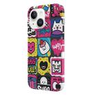 For iPhone 15 TGVIS Stylish Series Graffiti Pattern Phone Case(Black) - 1