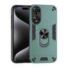 For OPPO A78 5G Shockproof Metal Ring Holder Phone Case(Green) - 1