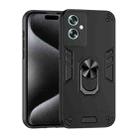 For OPPO A79 5G Shockproof Metal Ring Holder Phone Case(Black) - 1