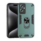 For OPPO A79 5G Shockproof Metal Ring Holder Phone Case(Green) - 1