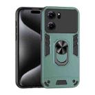 For OPPO K10 Shockproof Metal Ring Holder Phone Case(Green) - 1