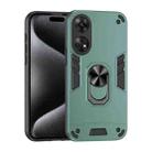 For OPPO Reno8 T 4G Shockproof Metal Ring Holder Phone Case(Green) - 1