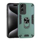 For OPPO A59 5G Shockproof Metal Ring Holder Phone Case(Green) - 1