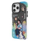 For iPhone 15 Pro TGVIS Joyful Series Performance Pattern Phone Case(Black) - 1