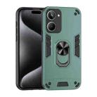 For Realme 10 4G Shockproof Metal Ring Holder Phone Case(Green) - 1