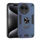 For Realme 11 5G Shockproof Metal Ring Holder Phone Case(Blue) - 1