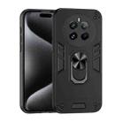 For Realme 12 Pro Shockproof Metal Ring Holder Phone Case(Black) - 1