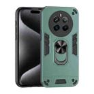 For Realme 12 Pro+ Shockproof Metal Ring Holder Phone Case(Green) - 1