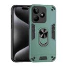 For Realme C53 Shockproof Metal Ring Holder Phone Case(Green) - 1